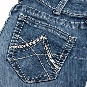 Ariat REAL Denim 28R Bootcut Western Stretch Jeans Embroidered Pockets
